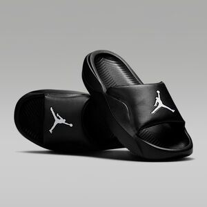 Jordan Men's Black and White Slides